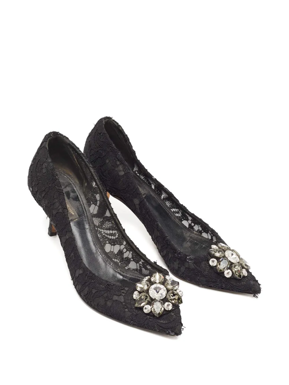 Dolce & Gabbana Pre-Owned 70 mm mesh pumps - Zwart
