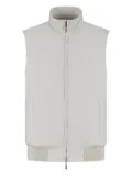 Doriani Cashmere zip-up gilet - Neutrals