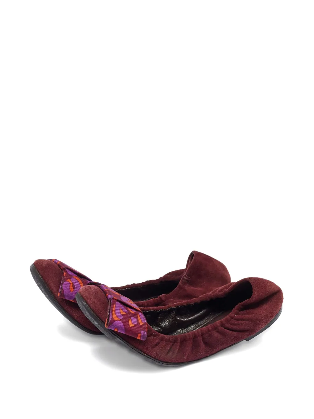 Louis Vuitton Pre-Owned Suède ballerina's - Rood