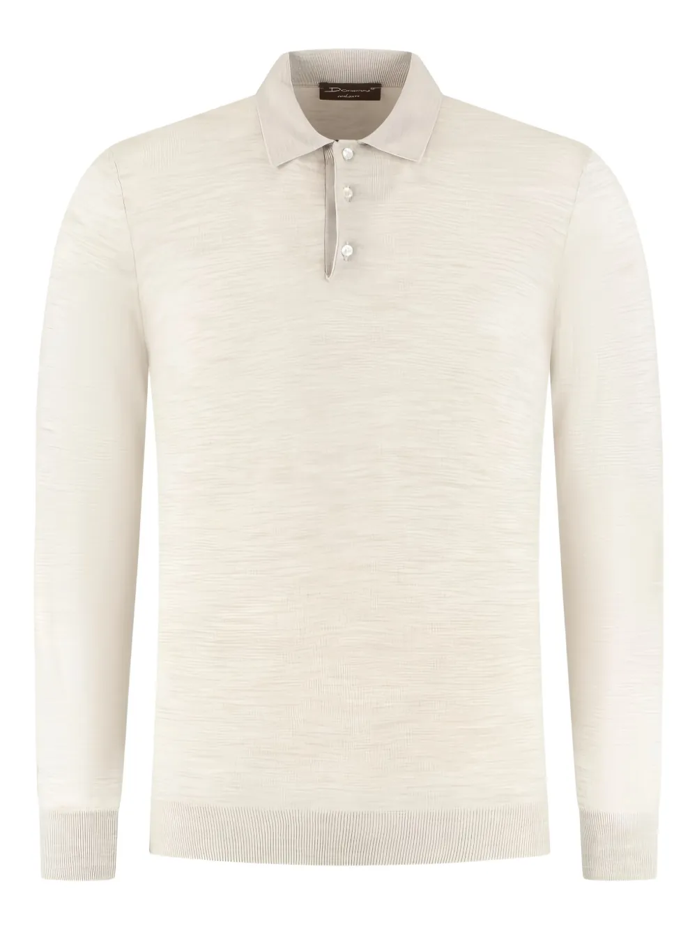 mélange-effect polo shirt