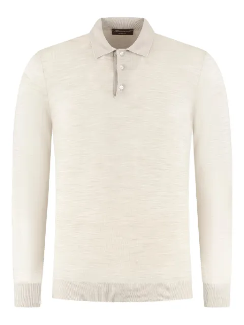 Doriani Cashmere playera tipo polo con efecto melange