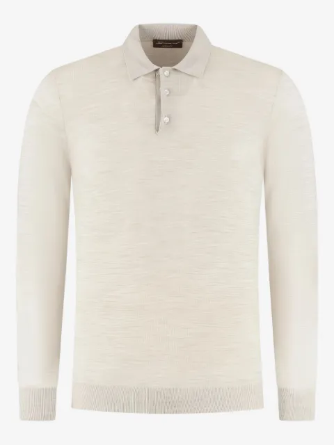 Doriani Cashmere pikétröja med melerad effekt