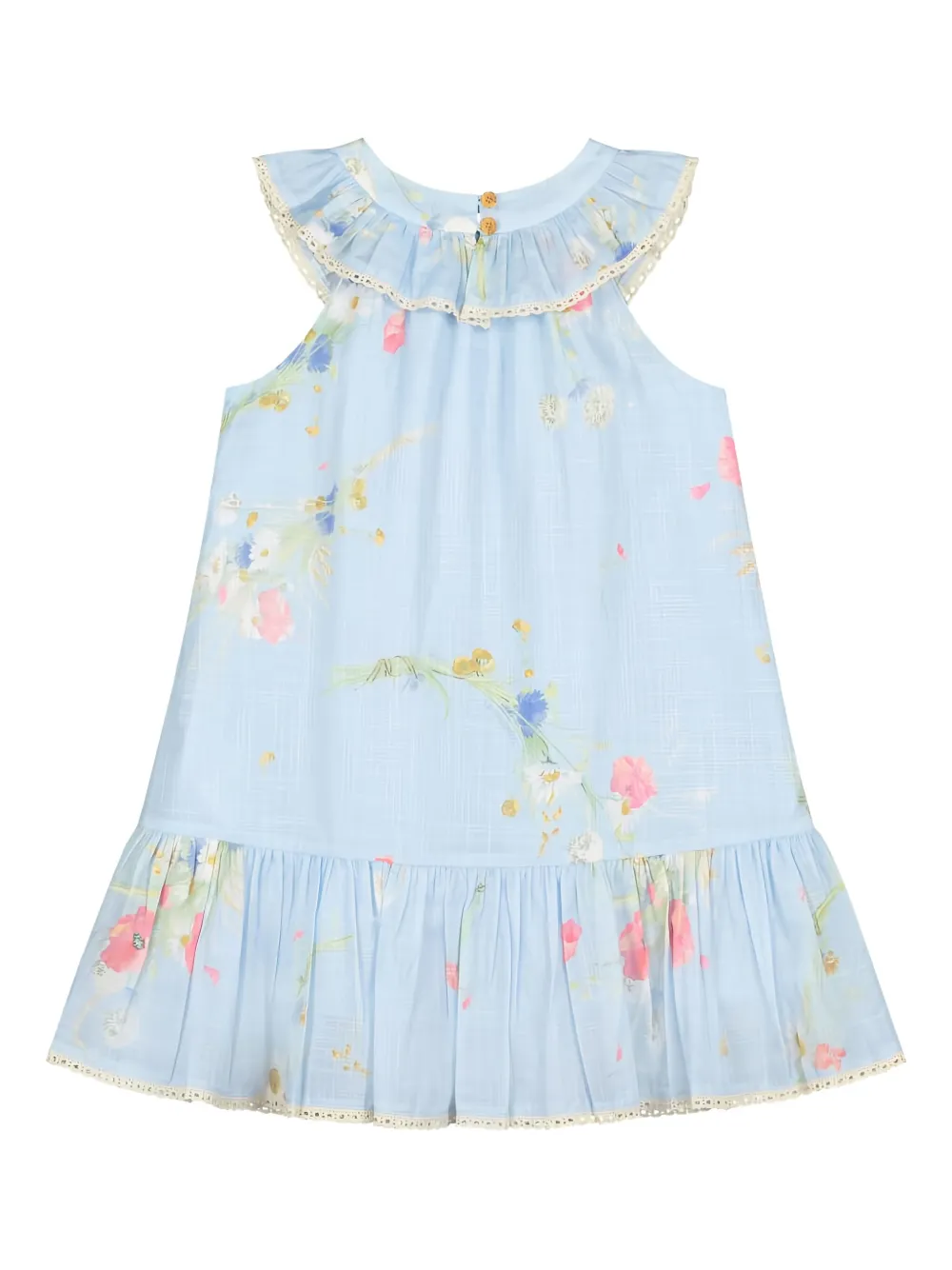 ZIMMERMANN Kids Jurk met bloemenprint Blauw