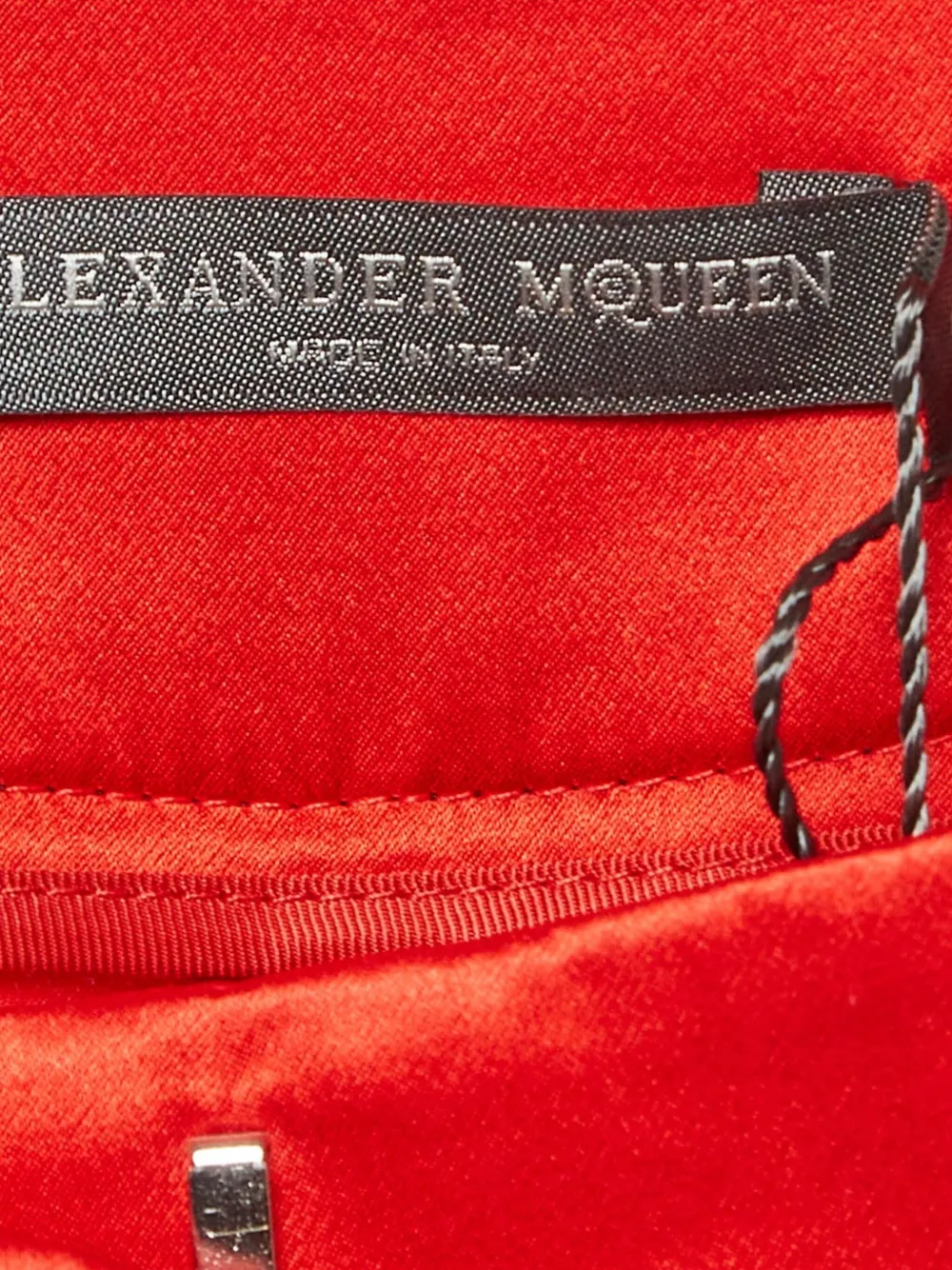 Pre-owned Alexander Mcqueen  Silk Trousers In Red
