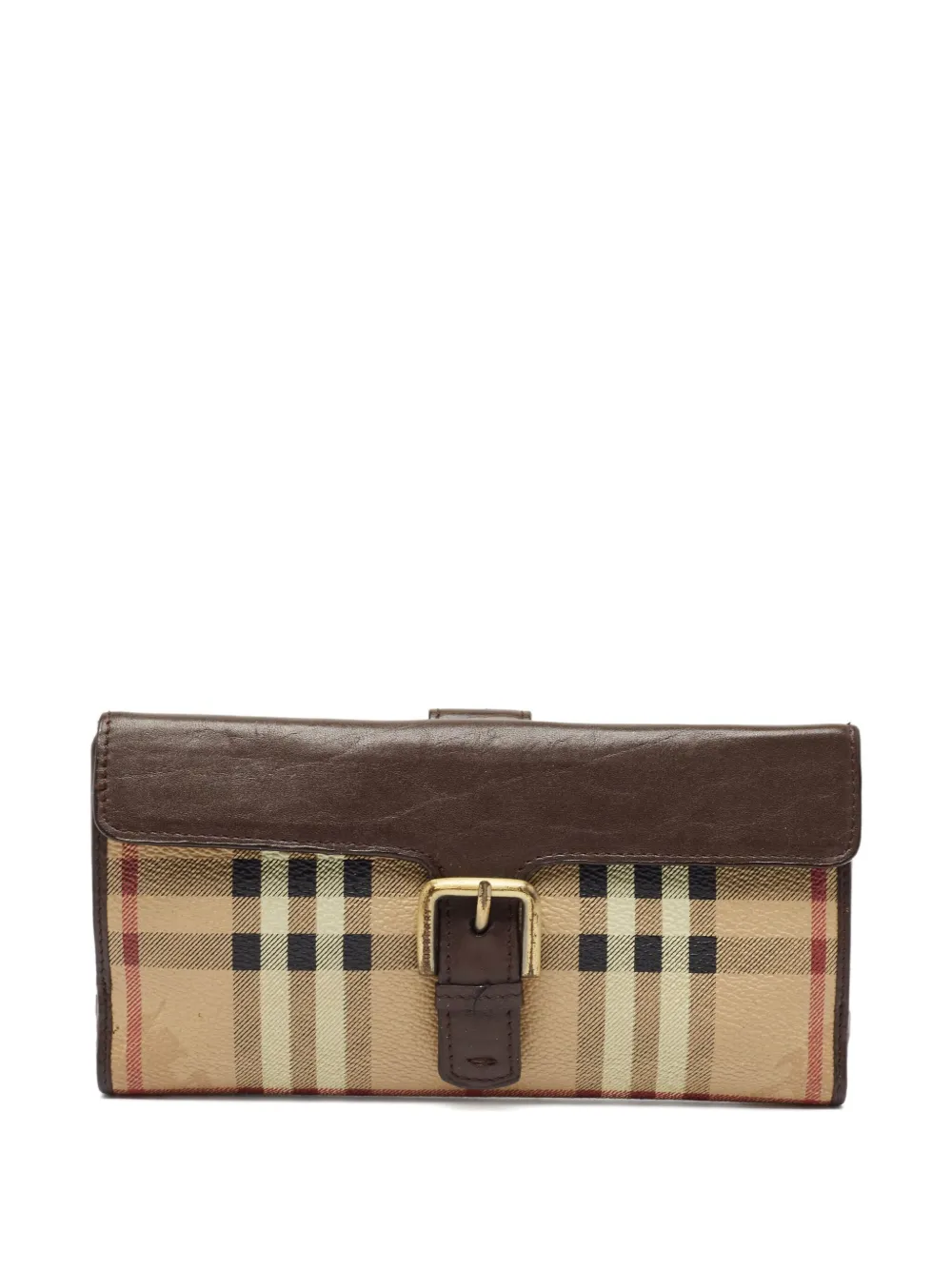 Burberry Pre-Owned check-print wallet | Brown | Image 1