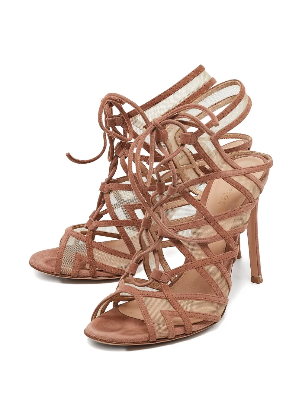 Gianvito Rossi Pre-owned 105 mm sandalen met bandjes - Bruin