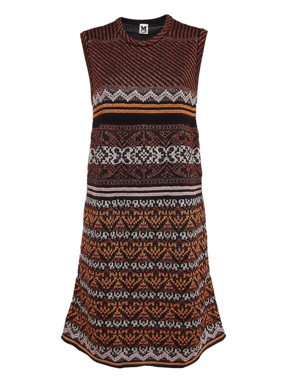 Missoni Pre-Owned geometric-pattern sleeveless dress | Brown | Image 1