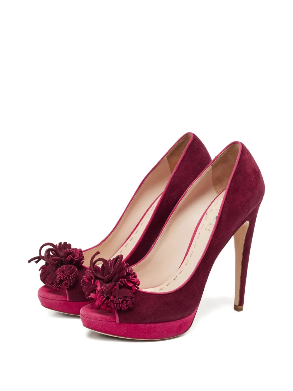 Miu Miu Pre-Owned 155 mm leren sandalen met hak - Rood
