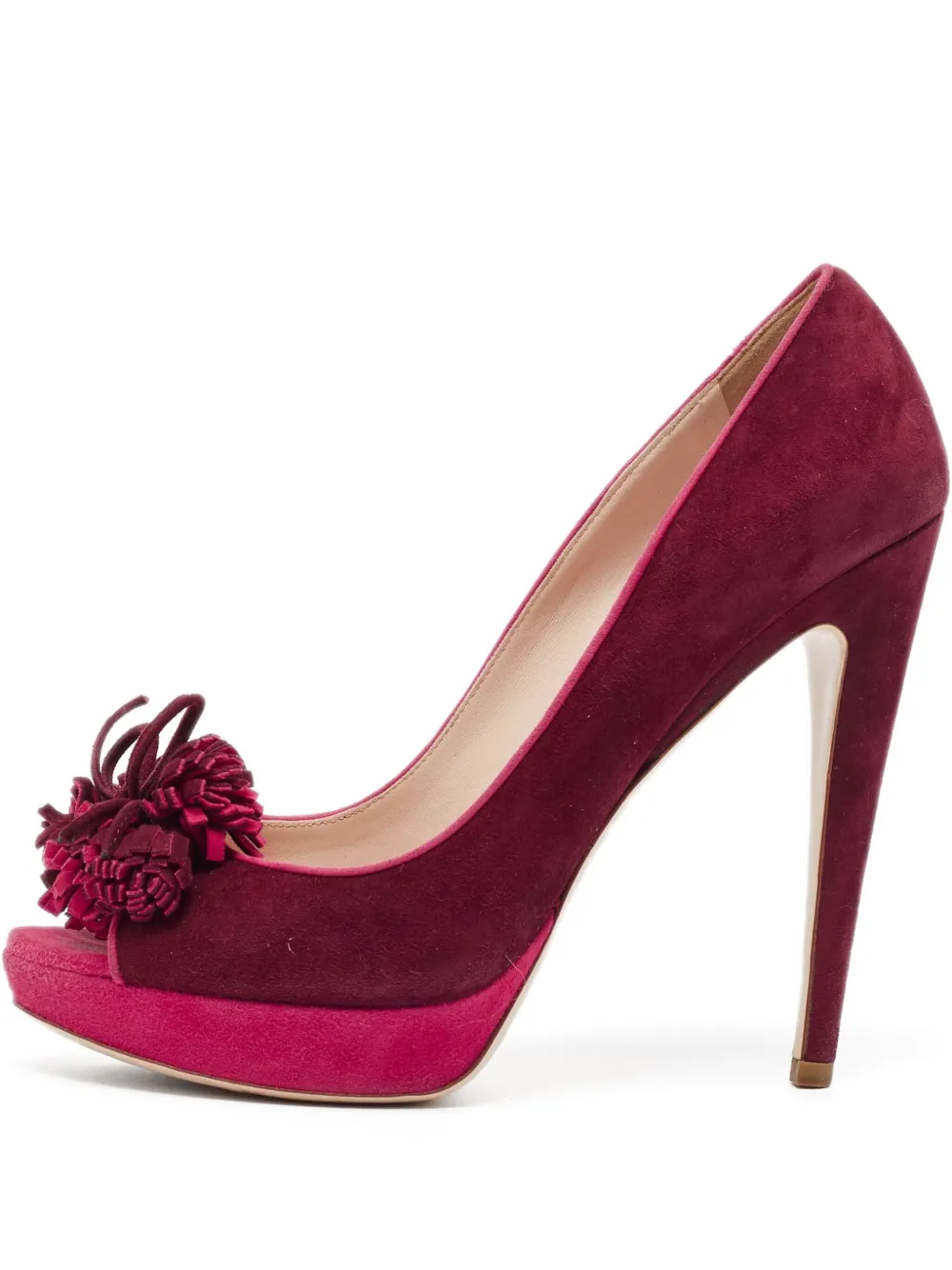 Miu Miu Pre-Owned 155mm leather heeled sandals | Red | Image 1