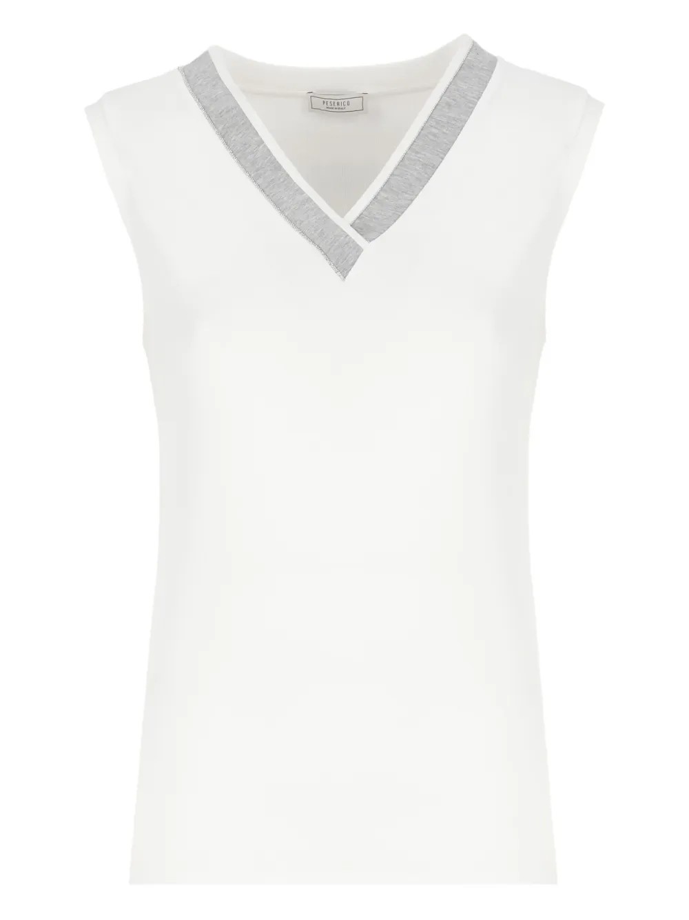 Peserico camiseta con cuello en V | blanco | Image 1