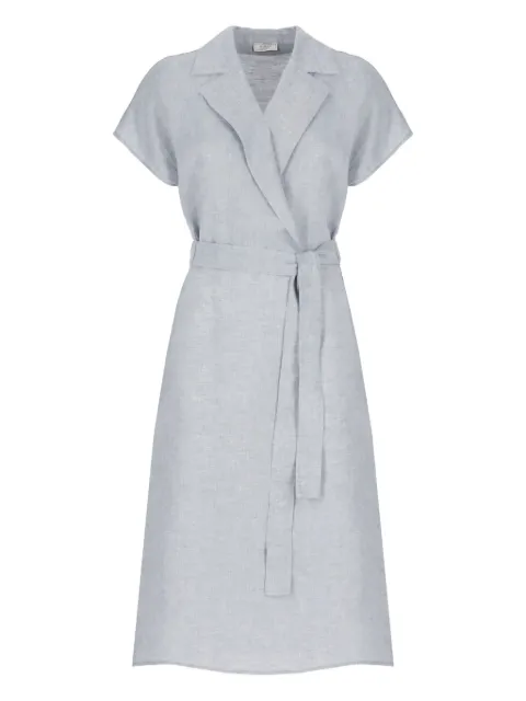 Peserico notched-collar midi dress