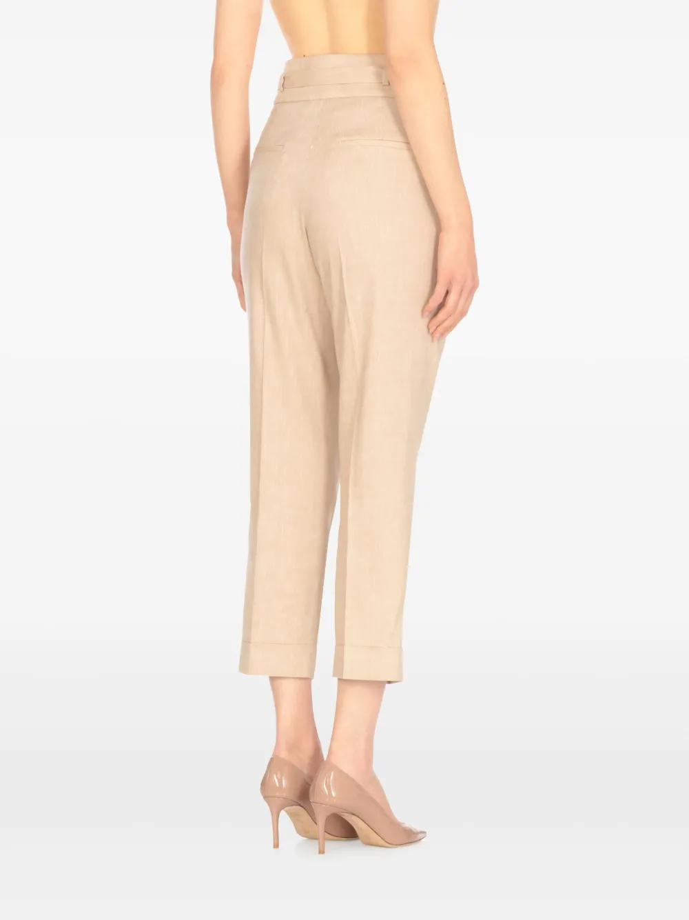 Peserico Broek met ceintuur Beige