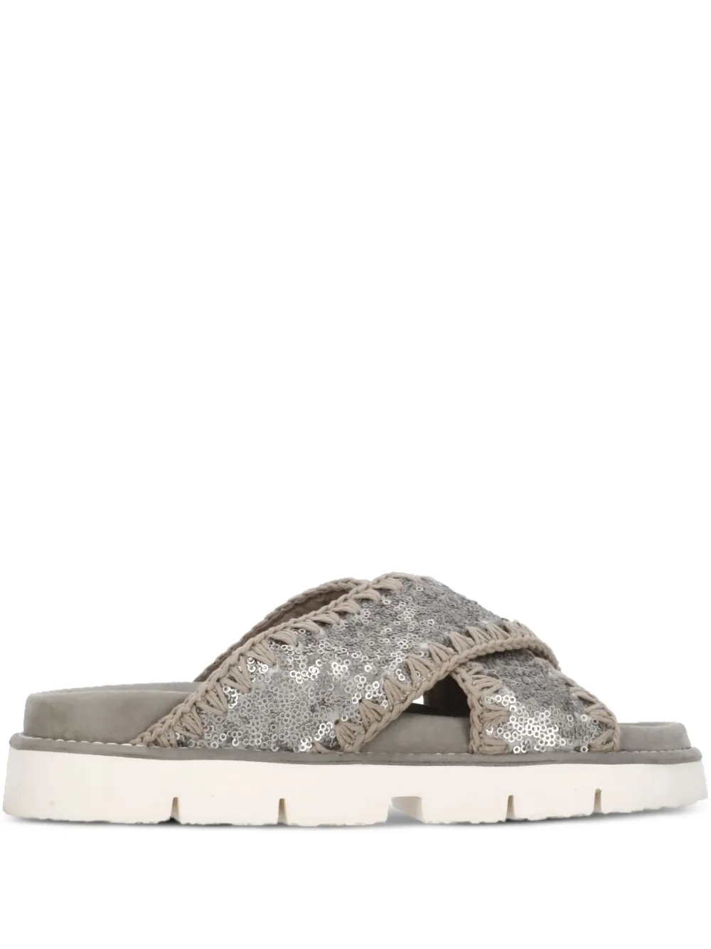 MOU SEQUINNED SANDALS