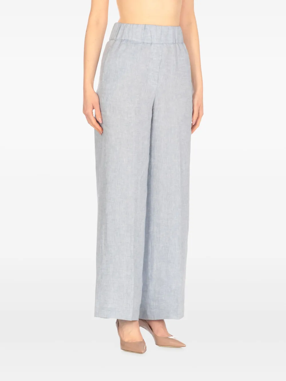 Peserico Linnen broek - Blauw