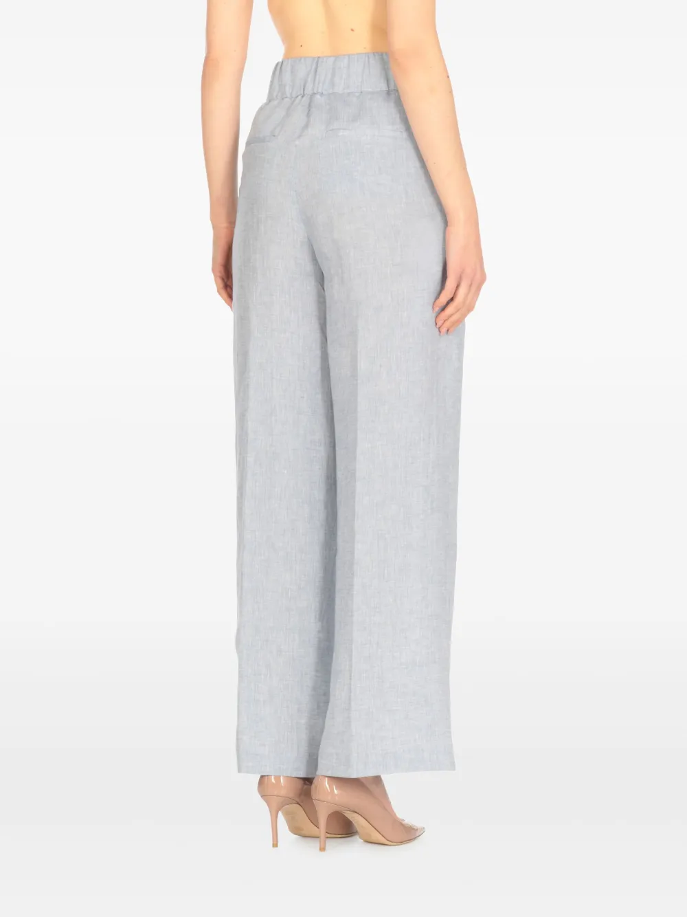 Peserico Linnen broek Blauw