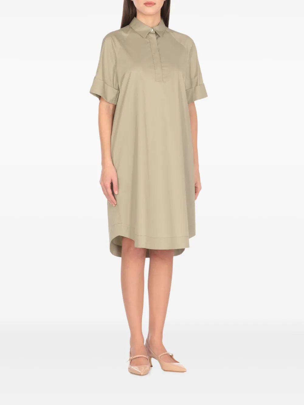 Peserico Midi-blousejurk - Groen