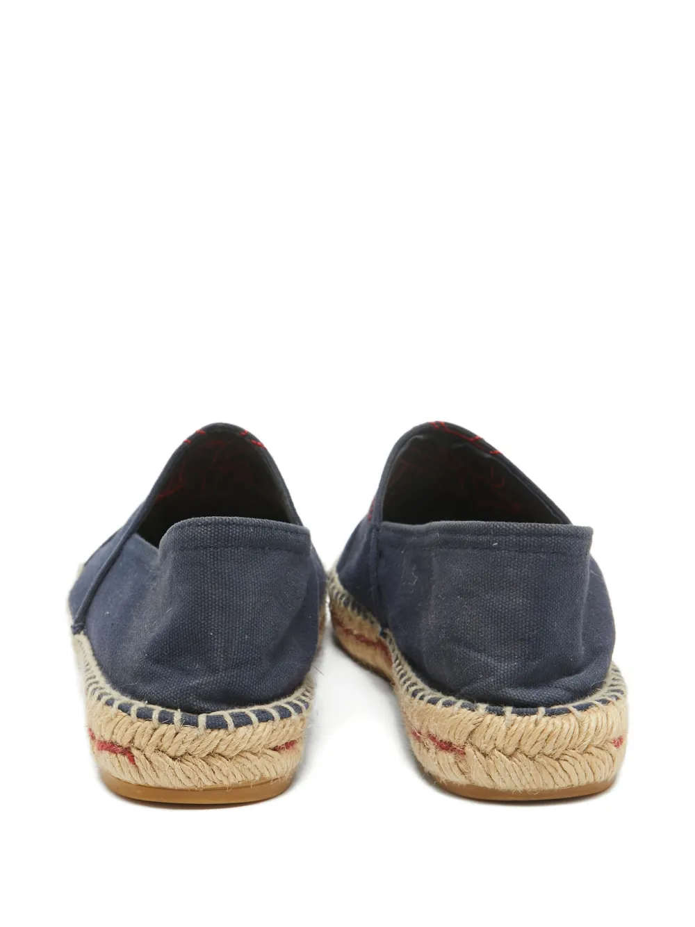 Carolina Herrera Vintage Espadrilles met geborduurd logo - Blauw