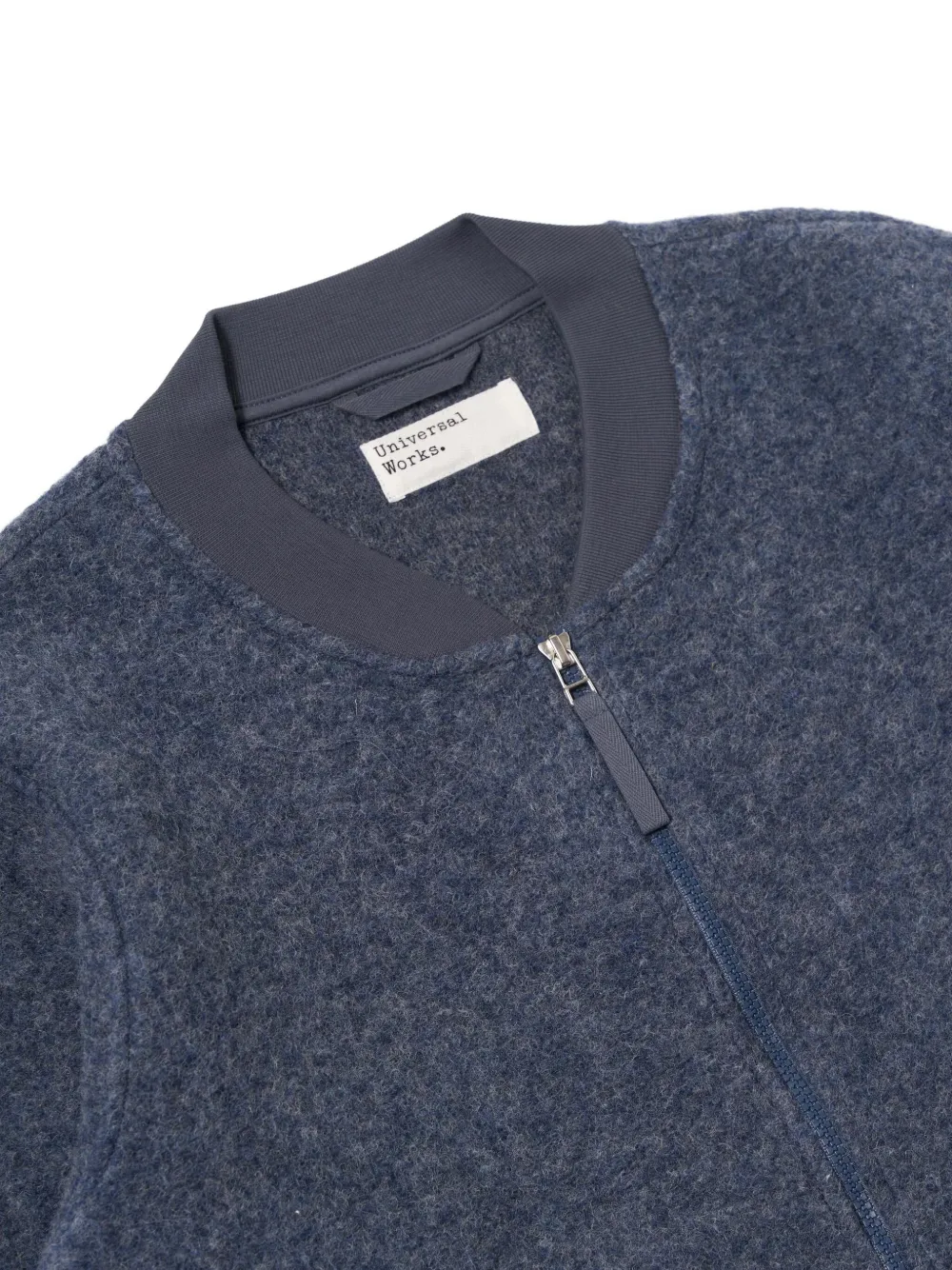 Universal Works Bomberjack met rits Blauw