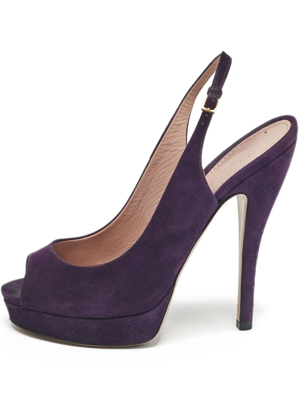 Gucci Pre-Owned 140mm leather heeled sandals | Purple | Image 1