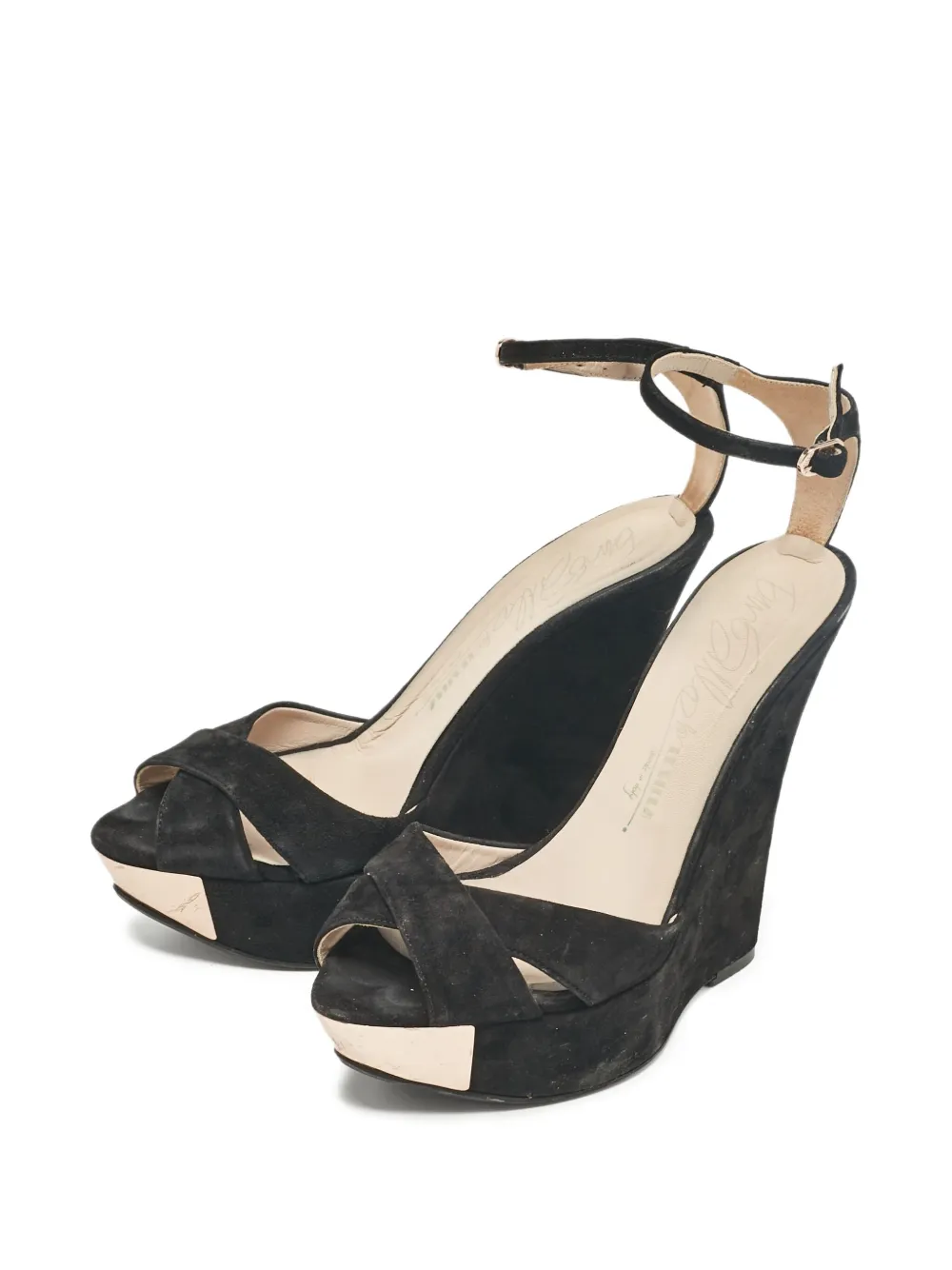 Le Silla sandales compensées pre-owned 140 mm en daim | Image 2