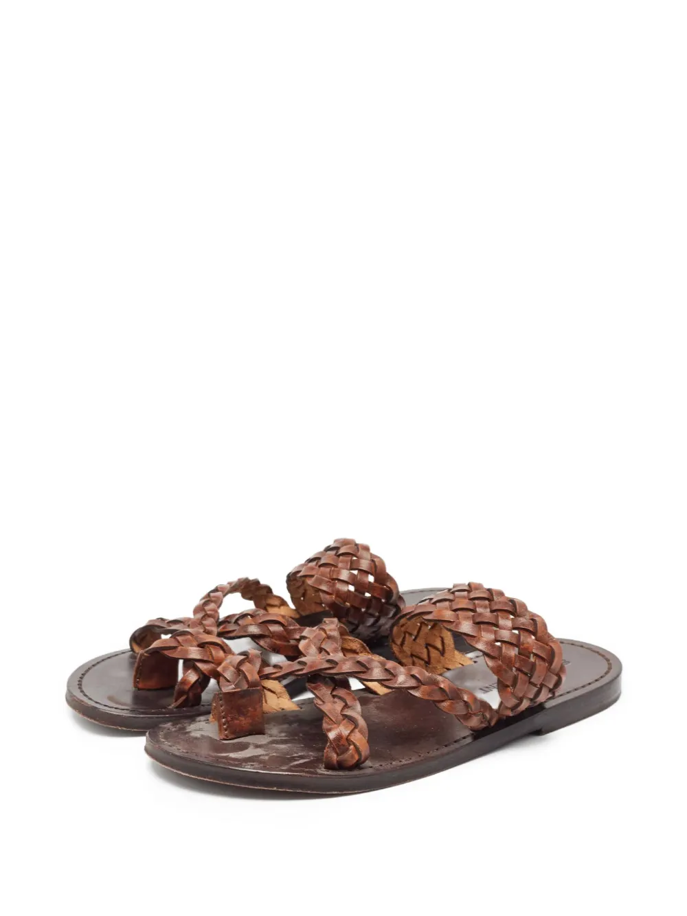 Saint Laurent Pre-Owned Leren muiltjes - Bruin