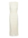 Dolce & Gabbana Pre-Owned lace-overlay midi dress - Neutrals