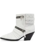 Giuseppe Zanotti Vintage 65mm quilted zip-detail ankle boots - White