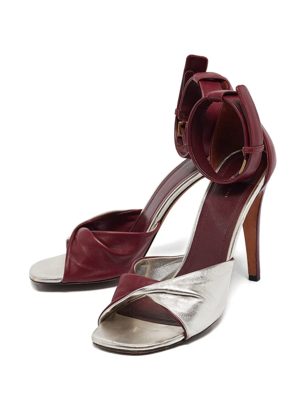 Celine Pre-Owned Gedraaide sandalen met enkelbandje en hak - Rood