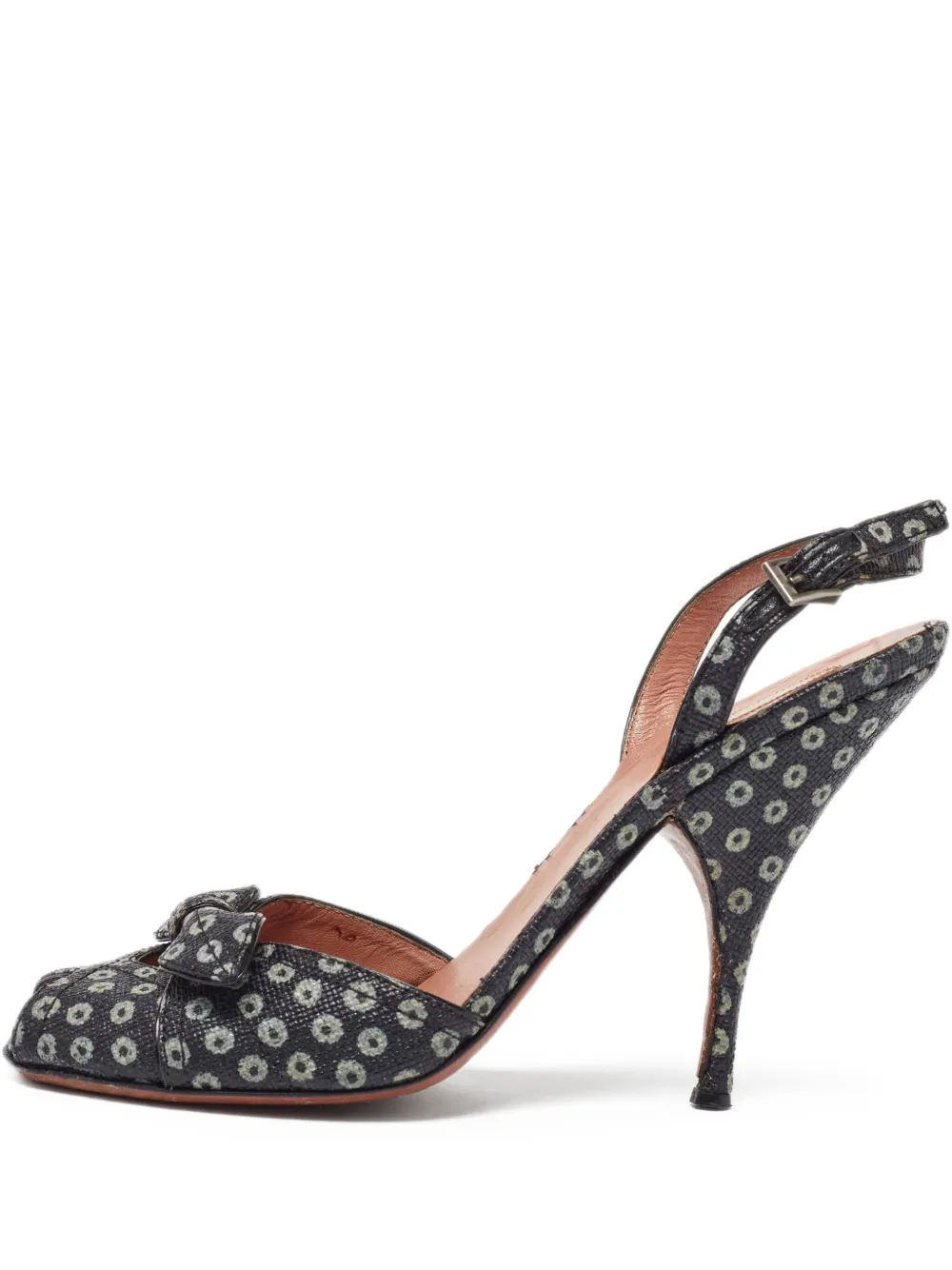 Alaïa Pre-Owned 120mm polka dot-print sandals | Black | Image 1