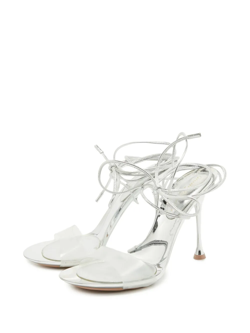 Gianvito Rossi Pre-owned 110 mm sandalen met doorzichtig bandje - Beige