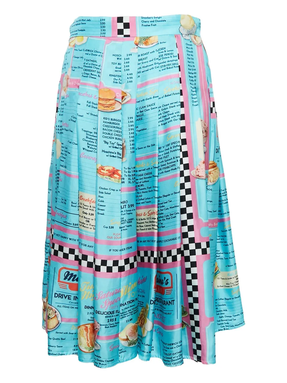 Moschino Pre-Owned Flared rok met print - Blauw