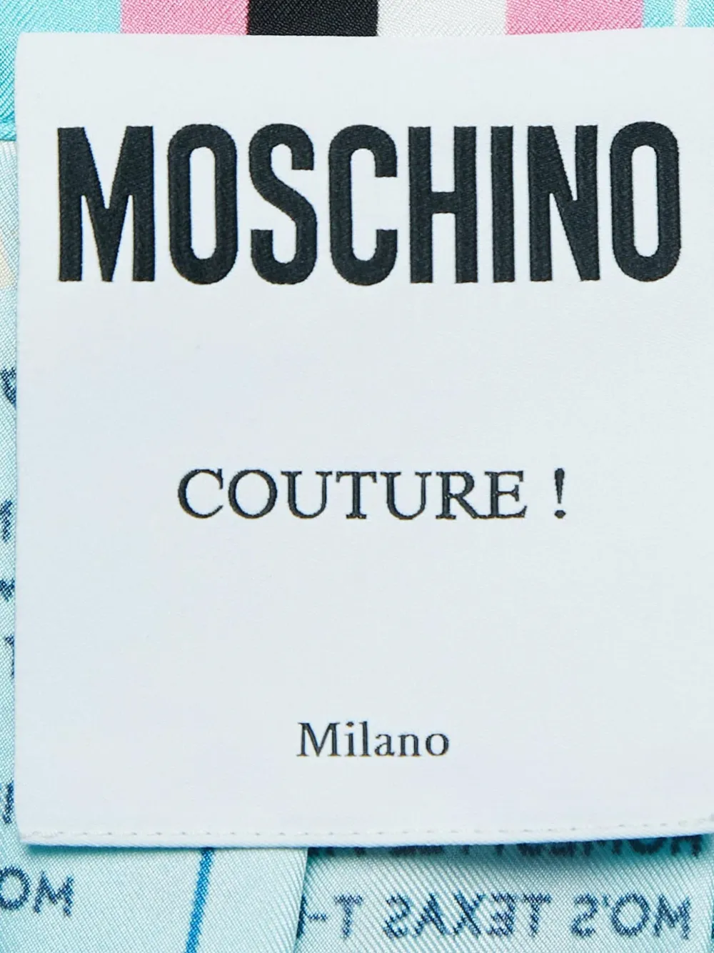 Pre-owned Moschino Menu-print Flared Skirt In Blue