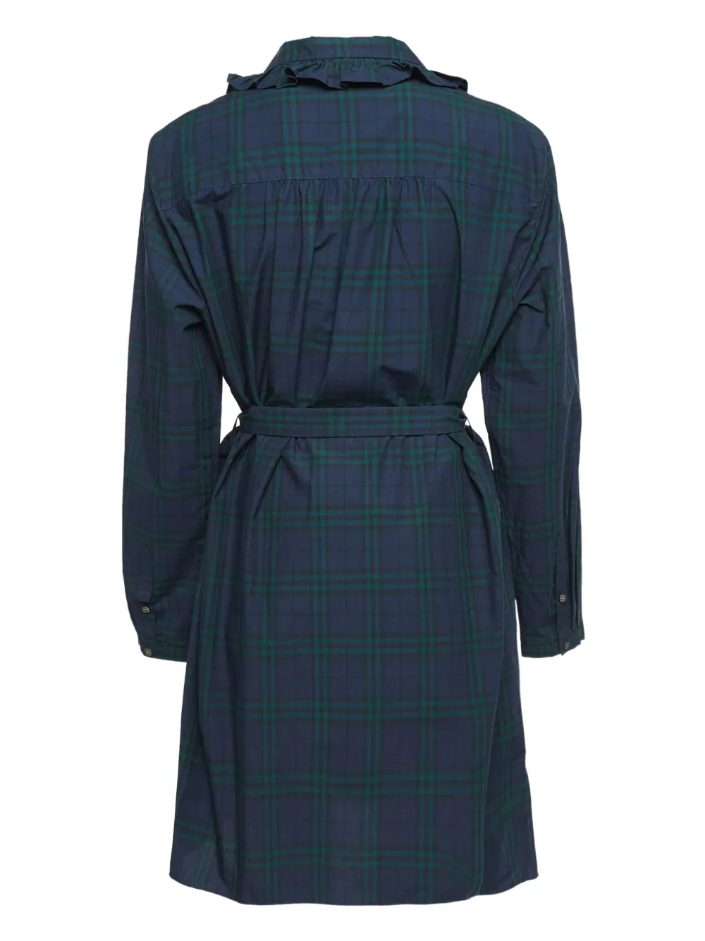 Burberry Pre-Owned Check midi-jurk - Blauw