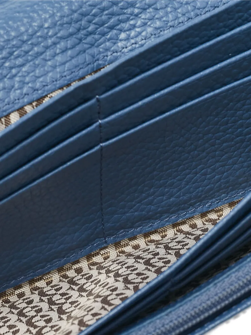 Pre-owned Aigner Vintage Textured Flap Wallet In Blue