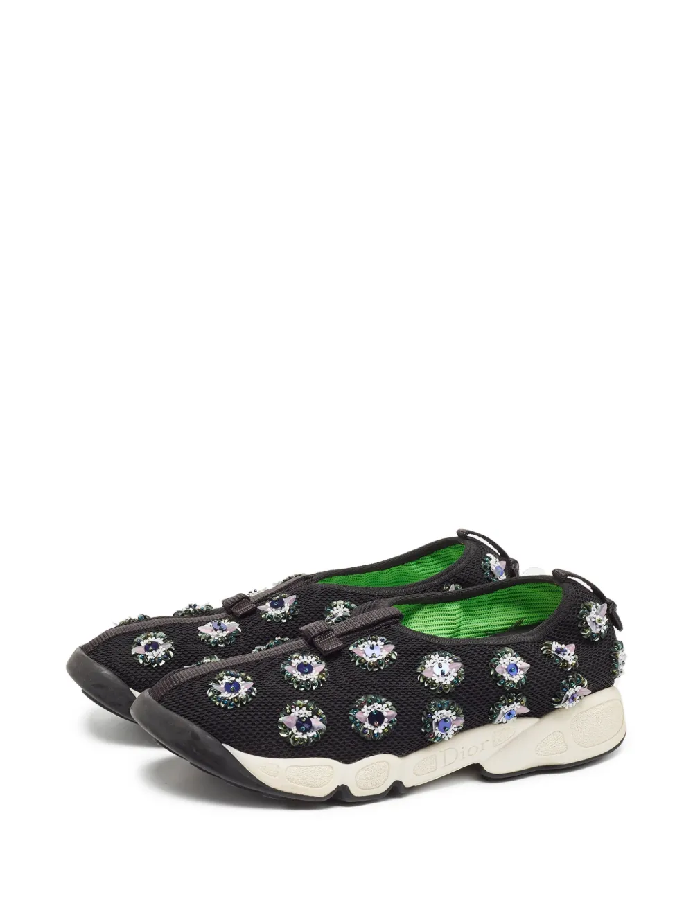 Christian Dior Pre-Owned Sandalen verfraaid met kralen - Zwart