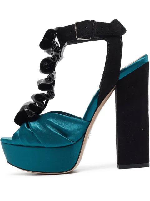 Miu Miu Pre-Owned 130mm ruched sandals