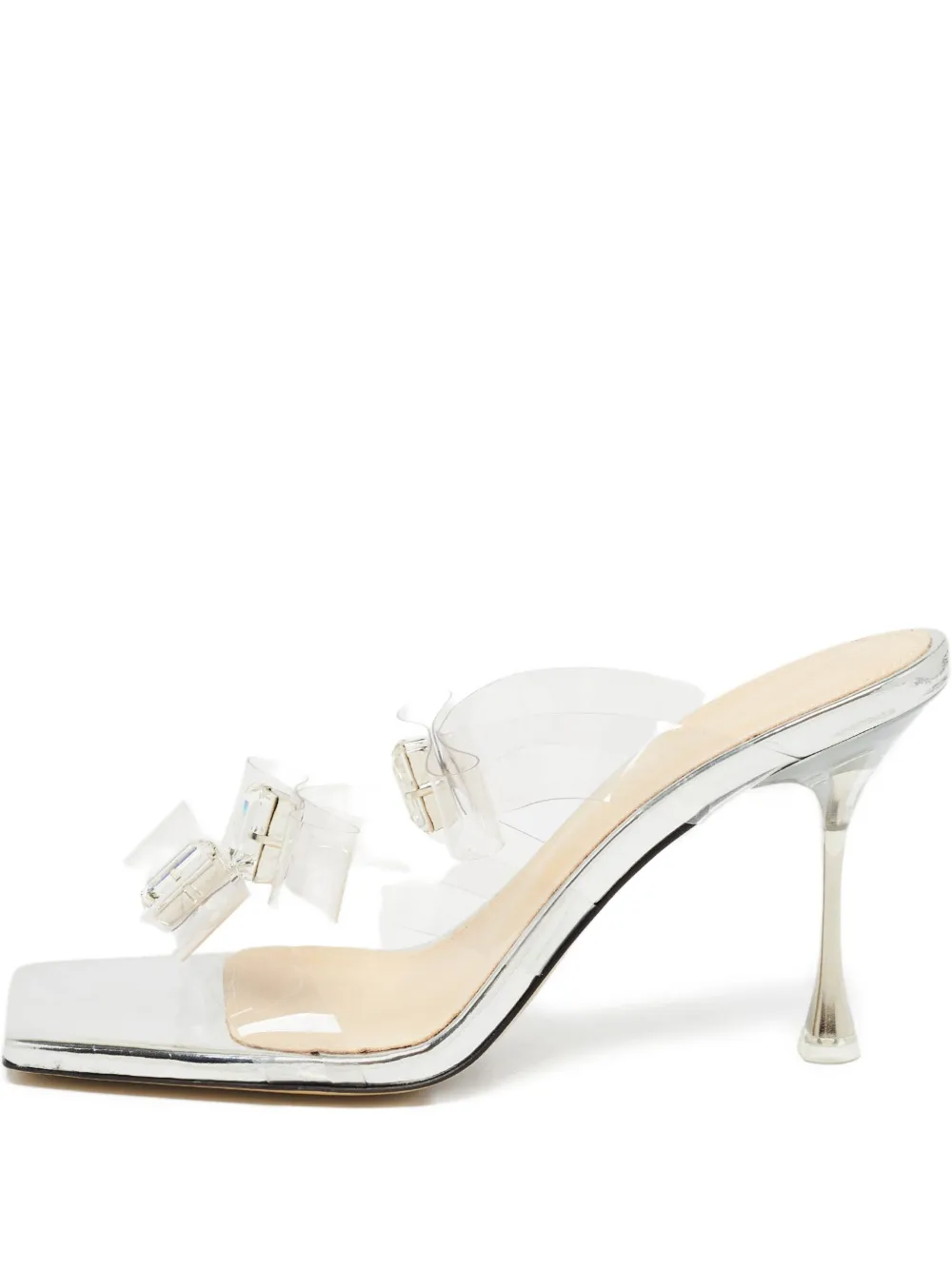 MACH & MACH pre-owned 90mm clear-straps sandals | Neutrals | Image 1