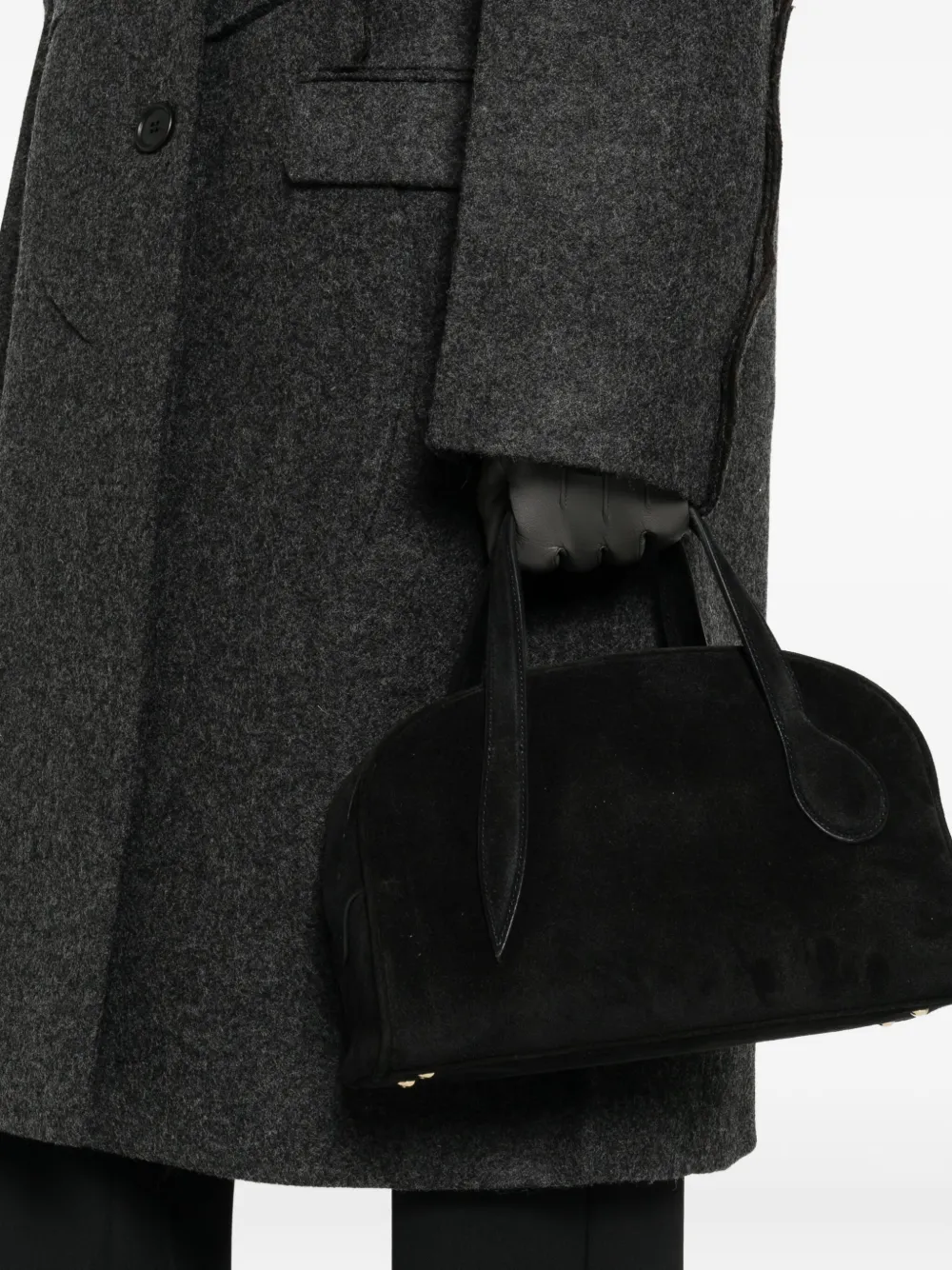 Liffner mini suede satchel bag | Image 2