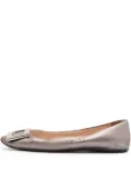 Roger Vivier Vintage Gommettine metallic leather ballet flats - Silver