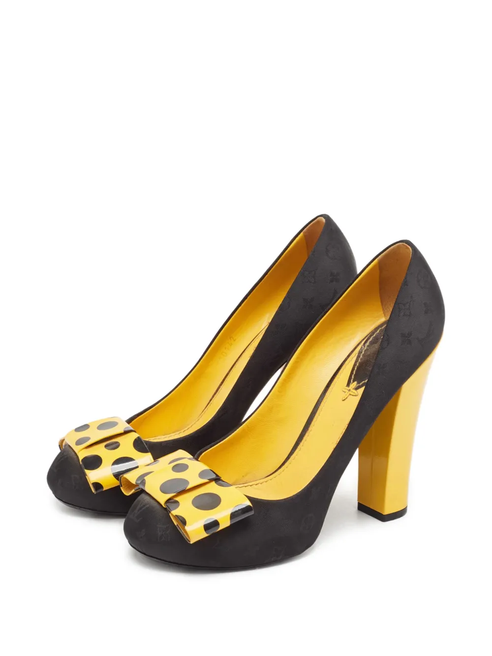 Louis Vuitton Pre-Owned x Yayoi Kusama pumps met 120 mm strikdetail - Zwart