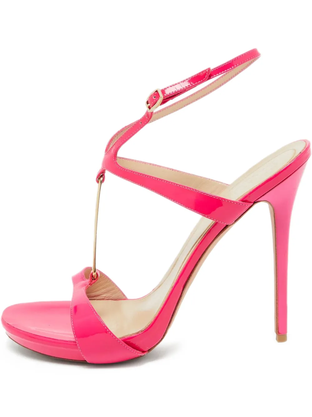 130mm patent-leather sandals
