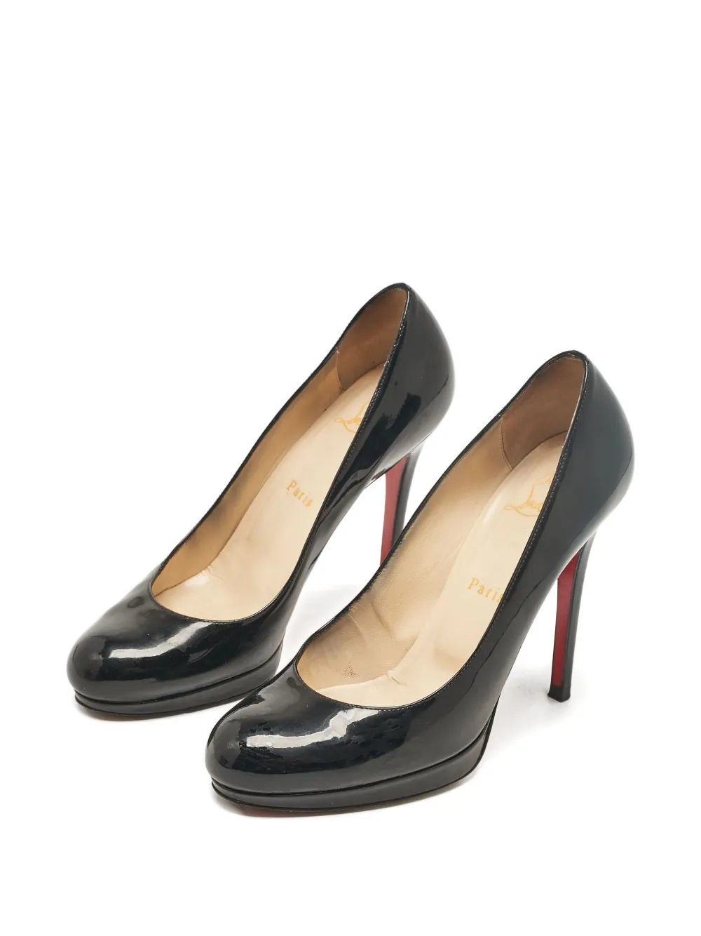 Christian Louboutin Pre-Owned 100 mm leren pumps met hak - Zwart