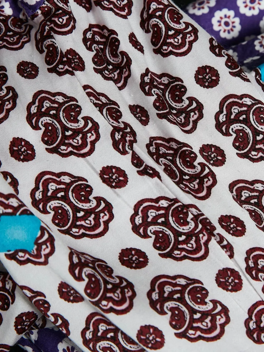 MAJE Pre-owned Floral-print Shirt Mini Dress In Purple