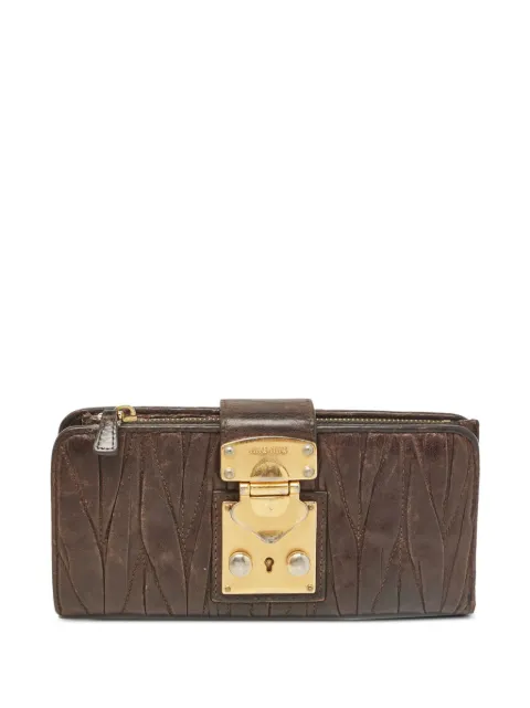 Miu Miu Pre-Owned matelassé leather wallet