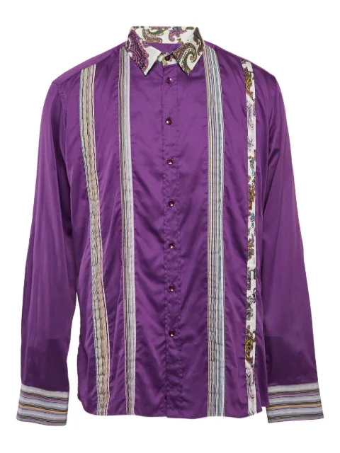 Etro Pre-Owned camisa con panel a rayas