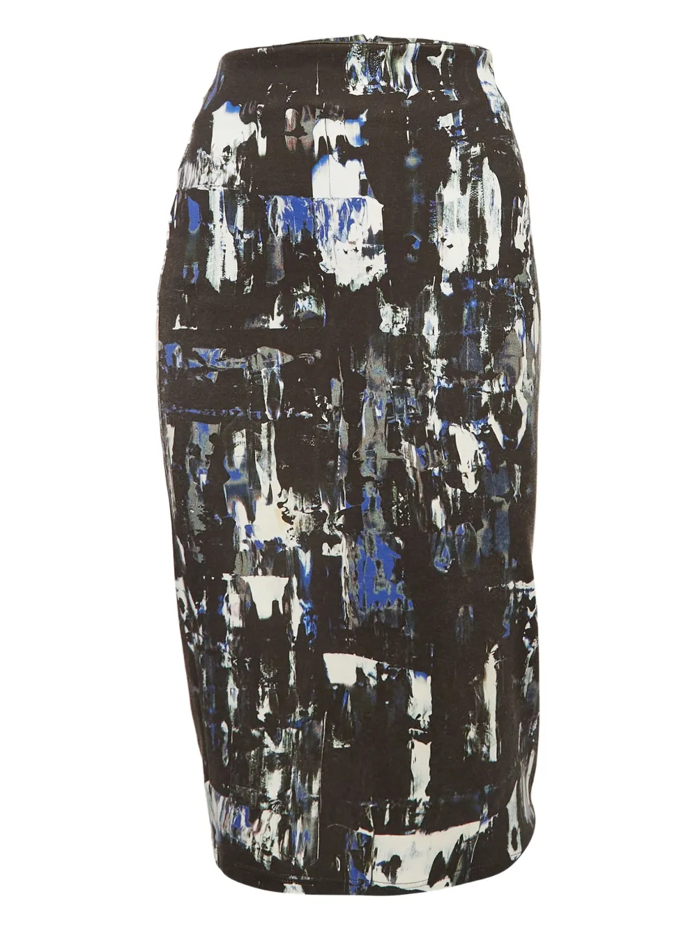 Pre-owned Alexander Mcqueen Abstract-print Midi Skirt