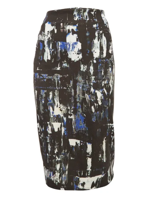 Alexander McQueen Pre-Owned abstract-print midi skirt