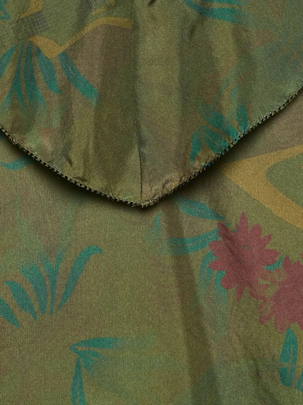 Pre-owned Zadig & Voltaire  Ruffled V-neck Blouse In Green