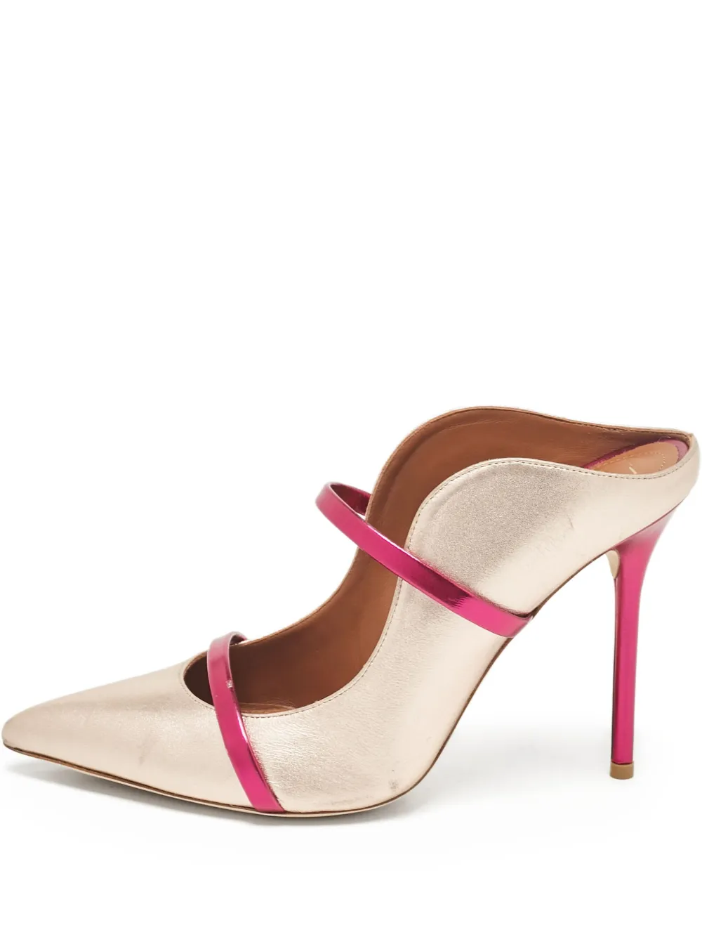 Malone Souliers pre-owned Maureen metallic leather pointed-toe mules | Gold | Image 1