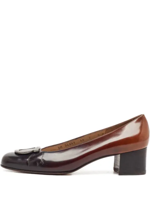 Ferragamo Pre-Owned dual-tone block-heel pumps